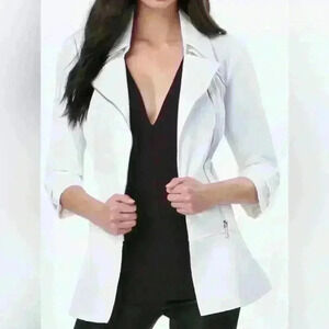 Bebe Flirty Zip Coat White (319)